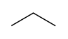 Skeletal structure of propane